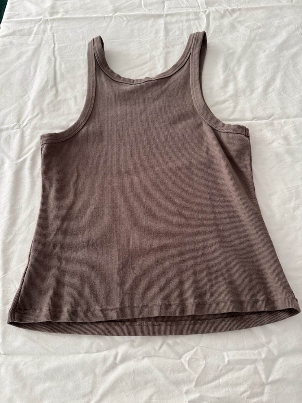 nuuds Essential Rib Tank-Mocha - Picture 3 of 3